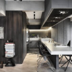 Modern U-Shape Kitchen in caesarstone 4033 Rugged Concrete | 3255