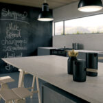 Industrial Kitchen with island in Caesarstone 6134 Georgian Bluffs | 1650