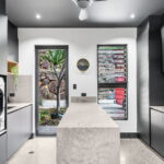 Caesarstone_Kitchen Benchtop and Splashback_Empira White-Black Tempal - Excava_Colour 1