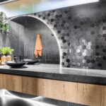 Caesarstone_Kitchen Benchtop and Splashback_Empira White-Black Tempal - Excava_Colour 2