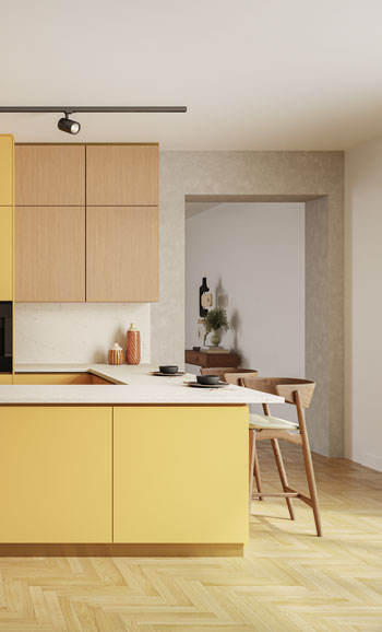 Caearstone 5140 Dreamy Carrara Kitchen