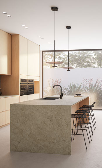Caesarstone 542 Mosstone Kitchen