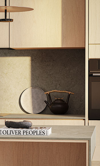Caesarstone 542 Mosstone Kitchen